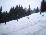 Pár fotek ze Základního kurzu SKIALPINISMU, Těžce na cvičišti - lehce na bojišti! Tentokrát nám Krakonoš přichystal náročné podmínky v podobě změklého a probředlého sněhu a krusty. Hluboce smekám před všemi účastníky a jejich lyžařskými schopno - fotografie 63